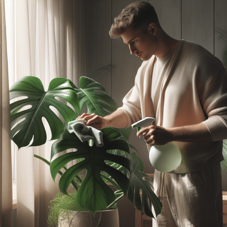 Cleaning Leaves of Indoor Plants